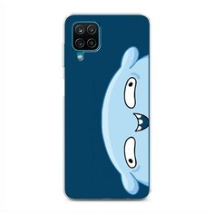 Силиконовый чехол "Подушка синий фон" на Samsung Galaxy A12 / Самсунг Галакси А12 Case Place