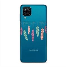 Силиконовый чехол "Гирлянда из перьев 2" на Samsung Galaxy A12 / Самсунг Галакси А12 Case Place
