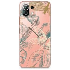 Силиконовый чехол "Тени стрекоз" на Xiaomi Mi 11 Lite / Сяоми Ми 11 Лайт Case Place