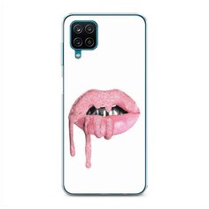 Силиконовый чехол "Потекший блеск на губах" на Samsung Galaxy A12 / Самсунг Галакси А12 Case Place