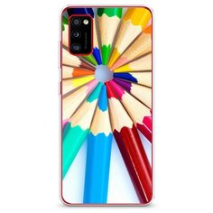 Силиконовый чехол "Цветные карандаши" на Samsung Galaxy A41 / Самсунг Галакси А41 Case Place