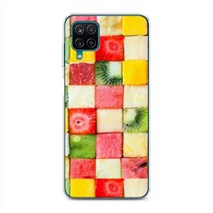 Силиконовый чехол "Фруктовые кубики" на Samsung Galaxy A12 / Самсунг Галакси А12 Case Place