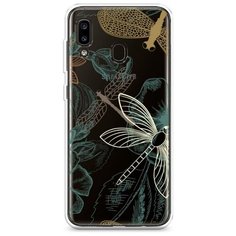 Силиконовый чехол "Тени стрекоз" на Samsung Galaxy A20 / Самсунг Галакси А20 Case Place