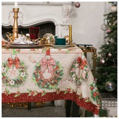 Скатерть "Этель" Новогоднее настроение 147х180 см,100% хл,саржа 190гр/м2 с гмво 4389573