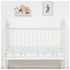 Простыня прямоугольная "Крошка Я" Milk&Cookie 100х160см, 100% хл, бязь 6852415