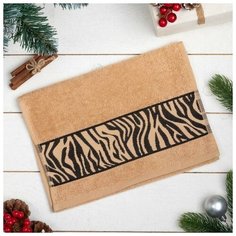 Полотенце махровое "Полоски чёрные" 30х60 см, 100% хлопок, 360гр/м2 6977342 Этель