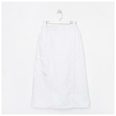 Полотенце банное Этель "Дубки.Парео" 80*145 см. цв.белый, вафля 220 г/м2, 100%хл 6074873