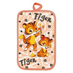 Прихватка Романтик 14х22 см, тем-персик, хлопок 100%, 200г/м2 7162633 Гранд Стиль