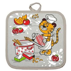 Прихватка Рецепты 18х18 см, лен 50%, хлопок 50%, 160г/м2 7162621 Гранд Стиль