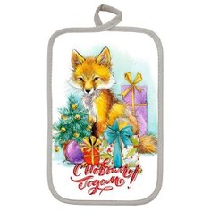 Прихватка прямоугольная Рис.26 22х15 см, микс, поролон, пэ 100% 7162683 Гранд Стиль