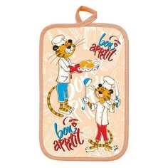 Прихватка Шеф повар 14х22 см, св-персик, хлопок 100%, 200г/м2 7162627 Гранд Стиль