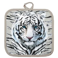 Прихватка Снежный тигр 18х18 см, лен 50%, хлопок 50%, 160г/м2 7162642 Гранд Стиль