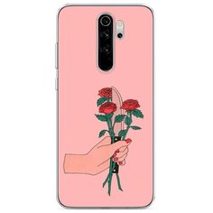 Силиконовый чехол "Розы и нож" на Xiaomi Redmi Note 8 Pro / Сяоми Редми Нот 8 Про Case Place