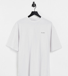 Серо-кремовая футболка с логотипом COLLUSION-Белый