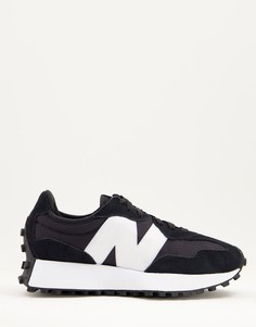 Черные кроссовки New Balance 327-Черный цвет
