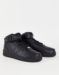 Черные кроссовки Nike Air Force 1 Mid 07-Черный цвет