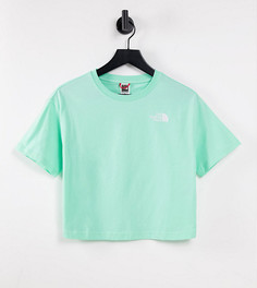 Укороченная футболка зеленого и белого цветов The North Face Simple Dome – эксклюзивно на ASOS-Зеленый цвет