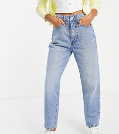 Голубые джинсы в винтажном стиле Stradivarius Petite-Голубой