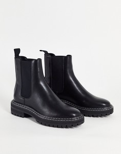 Черные ботинки челси с контрастными строчками Only-Черный цвет
