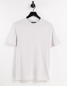 Кремовая футболка из органического хлопка с круглым вырезом ASOS DESIGN-Белый