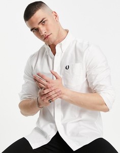 Белая оксфордская рубашка Fred Perry-Белый