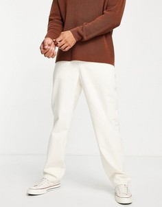 Светло-бежевые свободные джинсы ASOS DESIGN-Белый