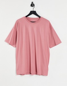 Розовая oversized-футболка из органического хлопка New Look-Розовый цвет