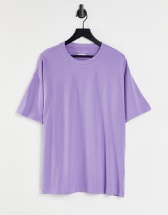 Фиолетовая oversized-футболка из органического хлопка New Look-Фиолетовый цвет
