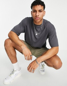 Серая oversized-футболка из органического хлопка New Look-Серый