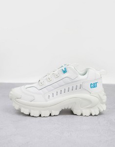 Бело-голубые массивные кроссовки CAT Intruder-Белый