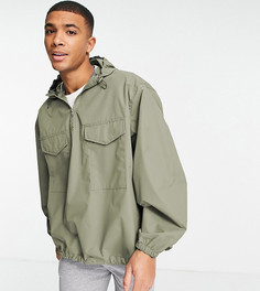 Куртка цвета хаки без застежки в утилитарном стиле New Look-Зеленый цвет