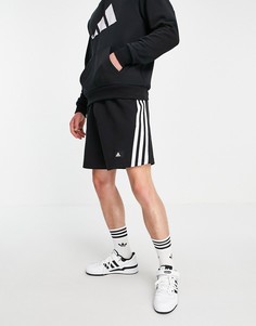Черные шорты с тремя полосками adidas Training-Черный цвет