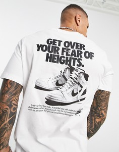Белая футболка с принтом на спине Nike Air Dunk-Белый