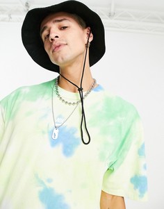 Зеленая oversized-футболка из плотного трикотажа с принтом тай-дай Nike Premium Essentials-Зеленый цвет