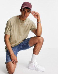 Шалфейно-зеленая oversized-футболка Brave Soul-Зеленый цвет