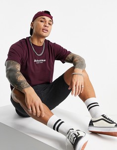 Бордовая футболка Dickies Central 1922-Красный