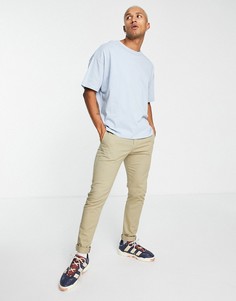 Oversized-футболка голубого цвета из плотного органического хлопка ASOS DESIGN-Голубой