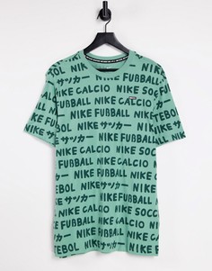 Светло-зеленая футболка с принтом Nike FC Football-Зеленый цвет
