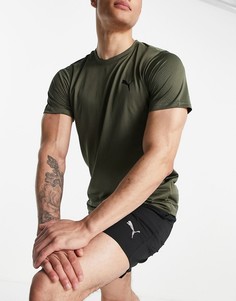 Футболка цвета хаки Puma Training Favorite Blaster-Зеленый цвет