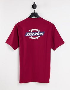 Красная футболка с принтом на спине Dickies Ruston-Красный