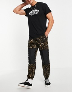 Флисовые брюки с леопардовым принтом Vans-Разноцветный