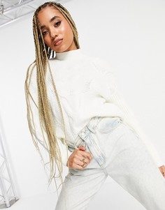 Джемпер в стиле oversized белого цвета NA-KD-Белый