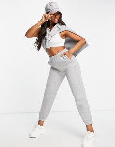 Джоггеры из трикотажа с начесом с изнаночной стороны ASOS 4505-Серый