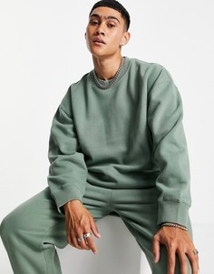Oversized-свитшот зеленого цвета от комплекта Topman-Зеленый цвет