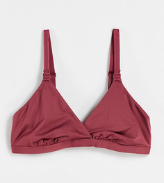 Темно-красный бюстгальтер для кормления без косточек с принтом Hunkemoller Liz-Многоцветный