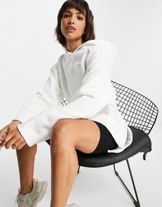 Худи белого цвета с разрезами adidas Originals adicolor Contempo-Белый