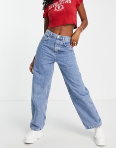 Свободные синие джинсы из переработанного смесового хлопка Topshop-Голубой