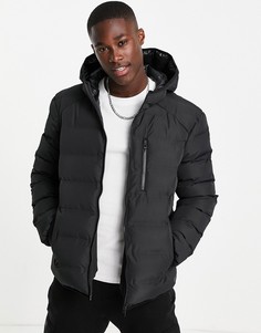 Стеганая куртка черного цвета на подкладке с утеплителем Topman-Черный цвет