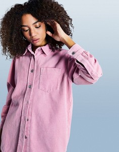 Розовая вельветовая oversized-рубашка от комплекта ASOS DESIGN-Розовый цвет