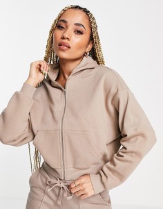 Укороченный oversized-худи ASOS 4505-Светло-бежевый цвет